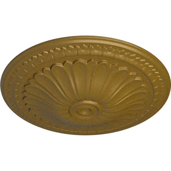 Alexa Ceiling Medallion (Fits Canopies Up To 3), Hand-Painted Gold, 15OD X 1 3/4P
